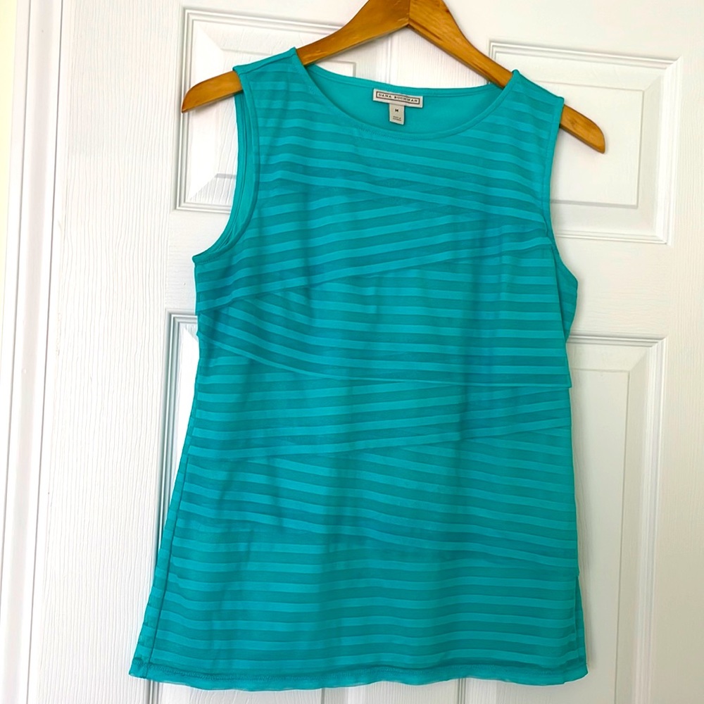Dana Buchman Top - Teal, Size M - Excellent Shape